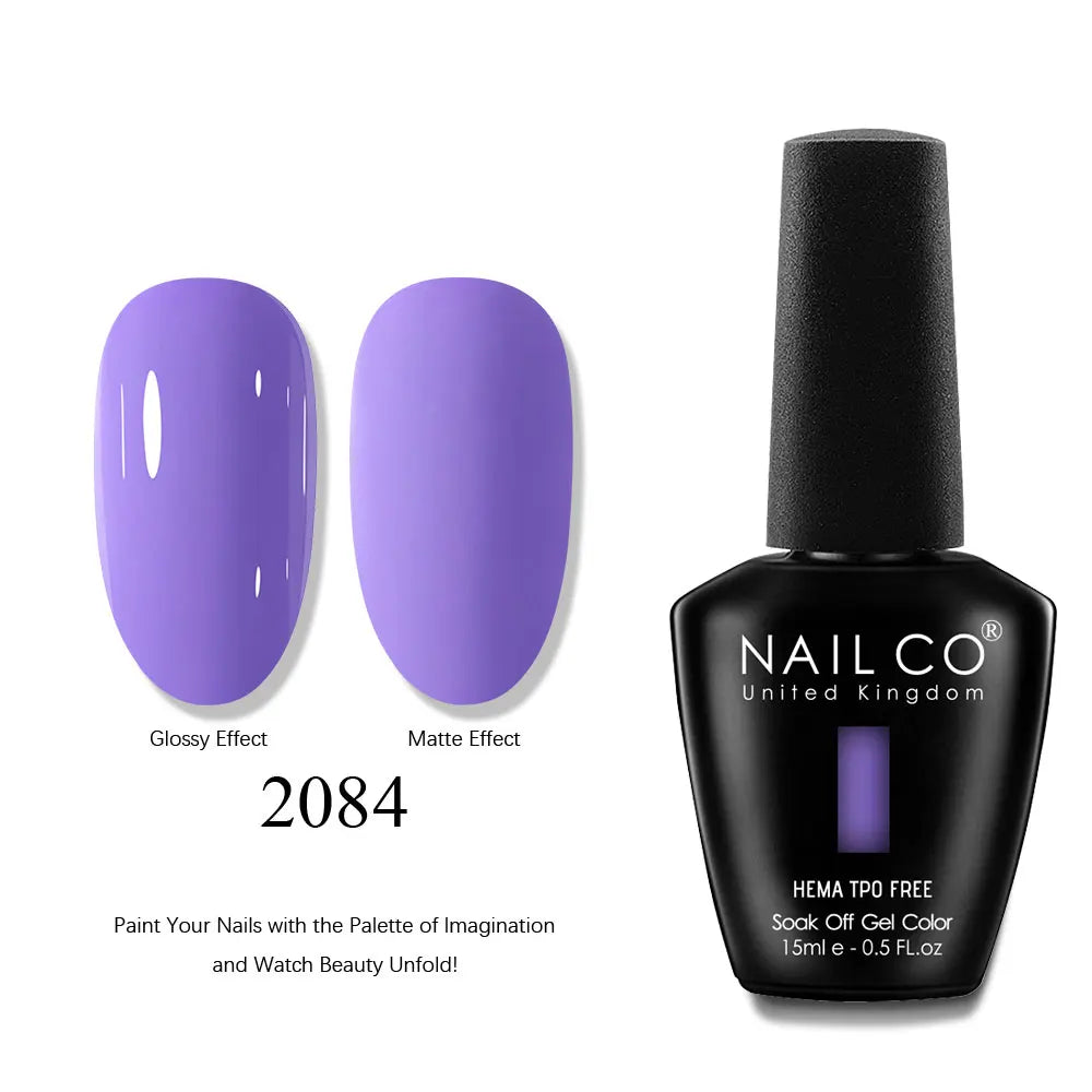 NAILCO 15ml Nails Art Gel Lack Polish Summer Hybrid Nail Varnish Manicure UV Top Coat Base HEMA TPO FREE Esmalte Nail Gel Polish