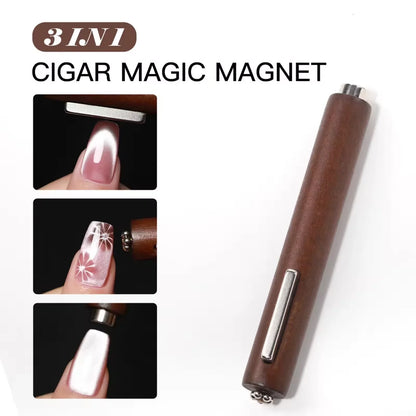 3 in 1 Cat Eye Nail Magnetic Stick Love Heart Snake Pattern French Cat Eye Nail Magnet UV Gel Polish Effect Manicure Design Tool