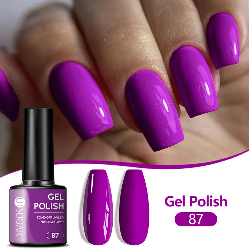 UR SUGAR 7ML Nail Gel Fresh Macaron 107 Colors All For Manicure Semi Permanent Soak Off LED UV Long-Lasting Nail Art Varnish