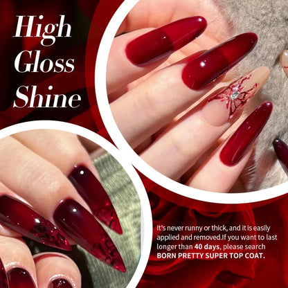 BORN PRETTY 10ml Jelly Nude Gel Nail Polish 50 Colors Semi Transparent Nail Art Nail Supplies Soak off UV LED Nails Gel Varnish