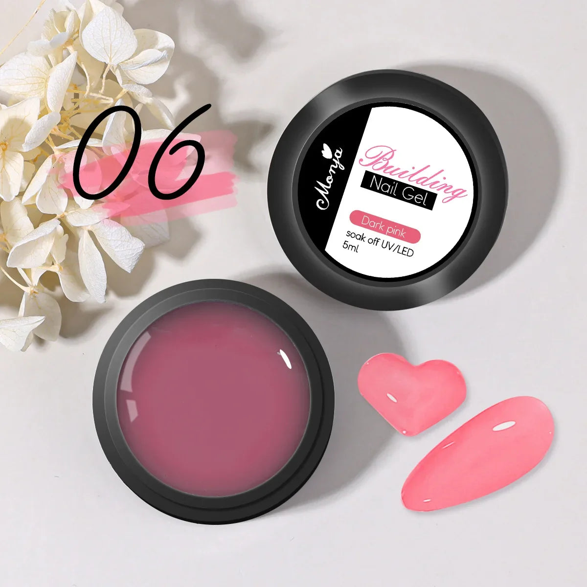 1 Jar White 3D Shaping Carving Non Stick Hand Extension Gel Nail Polish For Flower DIY Nail Art Extension Acrylic Nails Tools