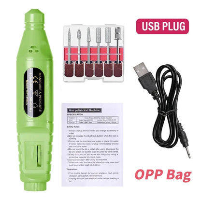 All-in-One Electric Nail File Pen: The Ultimate At-Home Manicure Solution for Gel Polish Removal & Nail Shaping - Lightweight