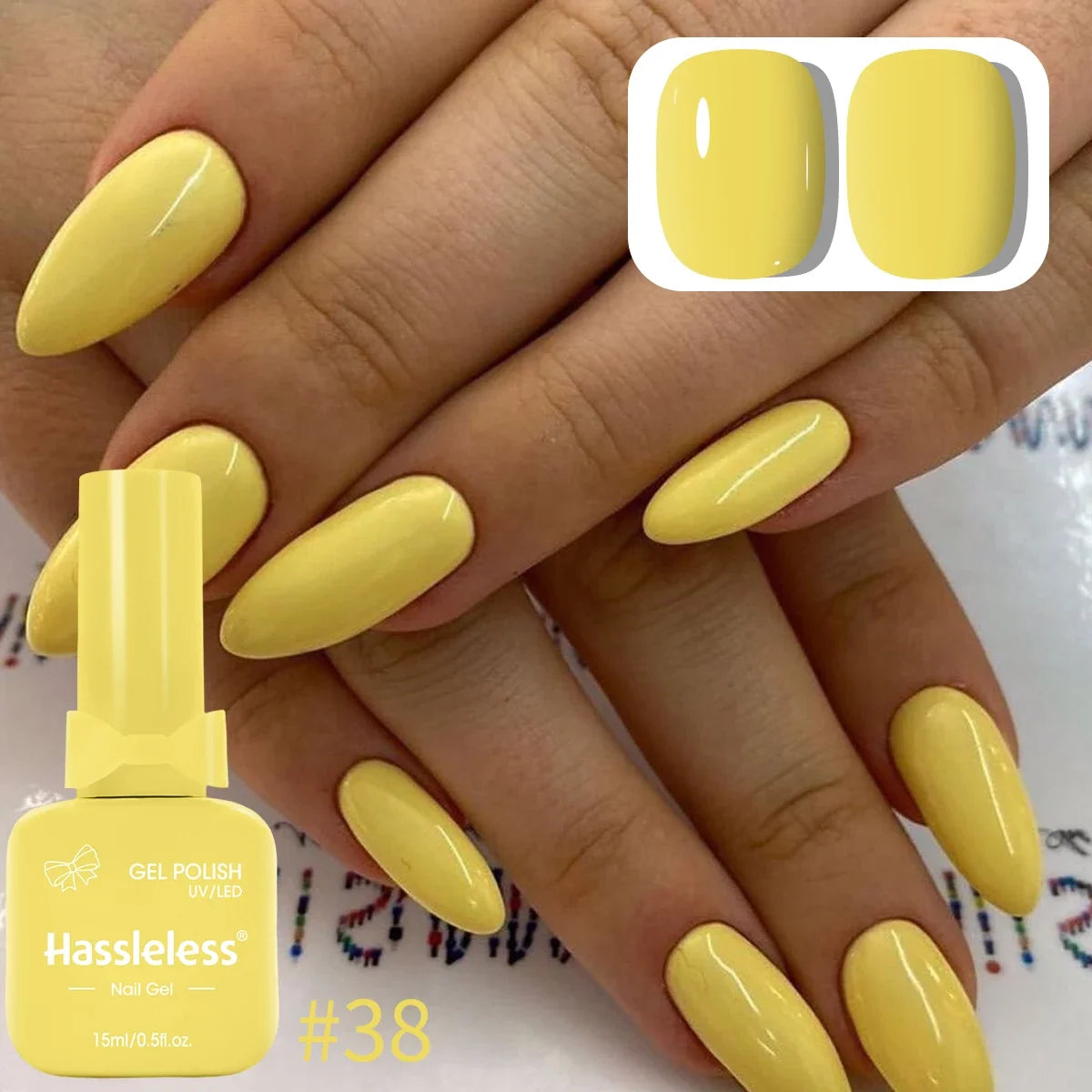 Single-use 15ml gel nail polish, convenient for home or salon manicures, easy to remove.