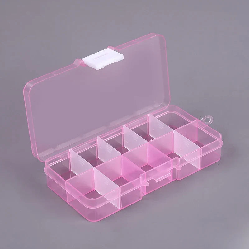 Nail Storage Box Plastic Drawer Style Easy to Clean Desktop Organization Large Capacity Cotton Swab Polishing Sand Strip Toolbox