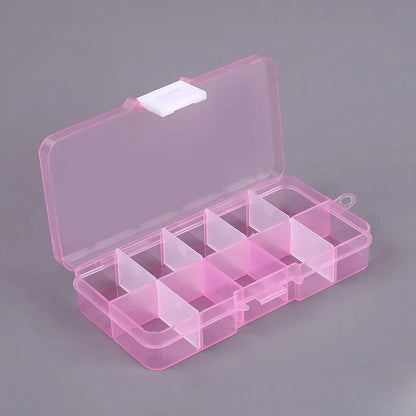 Nail Storage Box Plastic Drawer Style Easy to Clean Desktop Organization Large Capacity Cotton Swab Polishing Sand Strip Toolbox