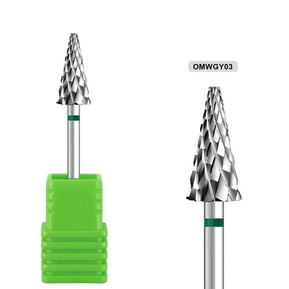 1pcs Tungsten Steel Nail Cuticle Drill Bits Carbide Rotate Electric Ceramic Milling Cutter For Manicure Gel Polish Remover