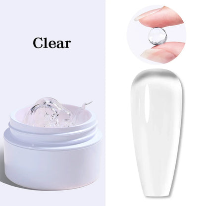 1 Jar White 3D Shaping Carving Non Stick Hand Extension Gel Nail Polish For Flower DIY Nail Art Extension Acrylic Nails Tools