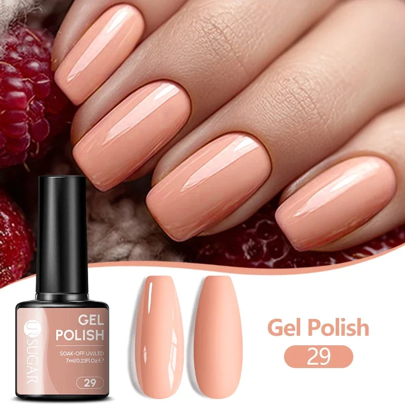 UR SUGAR 7ML Nail Gel Fresh Macaron 107 Colors All For Manicure Semi Permanent Soak Off LED UV Long-Lasting Nail Art Varnish
