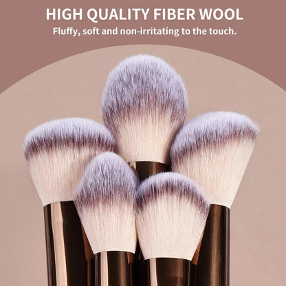 13PCS Makeup Brush Set Foundation Concealer Powder Eyeshadow Blush Brush Kabuki Blending Cosmetic Beauty Tool for Face