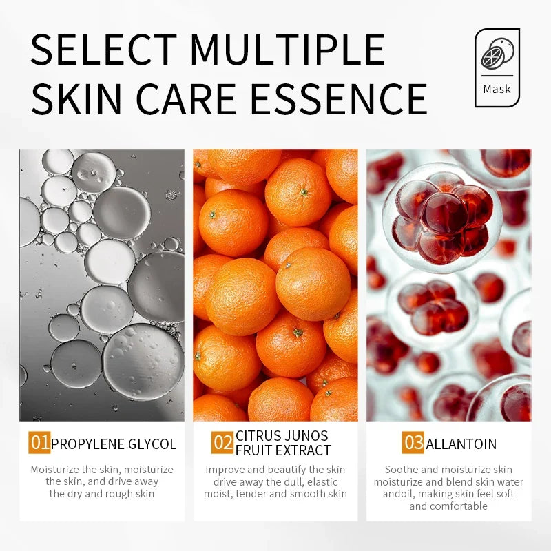 Vitamin C Facial Mask Remove Blackheads Shrink Pores Brightening Skin Soothing Moisturizing Korean Beauty Skincare Products