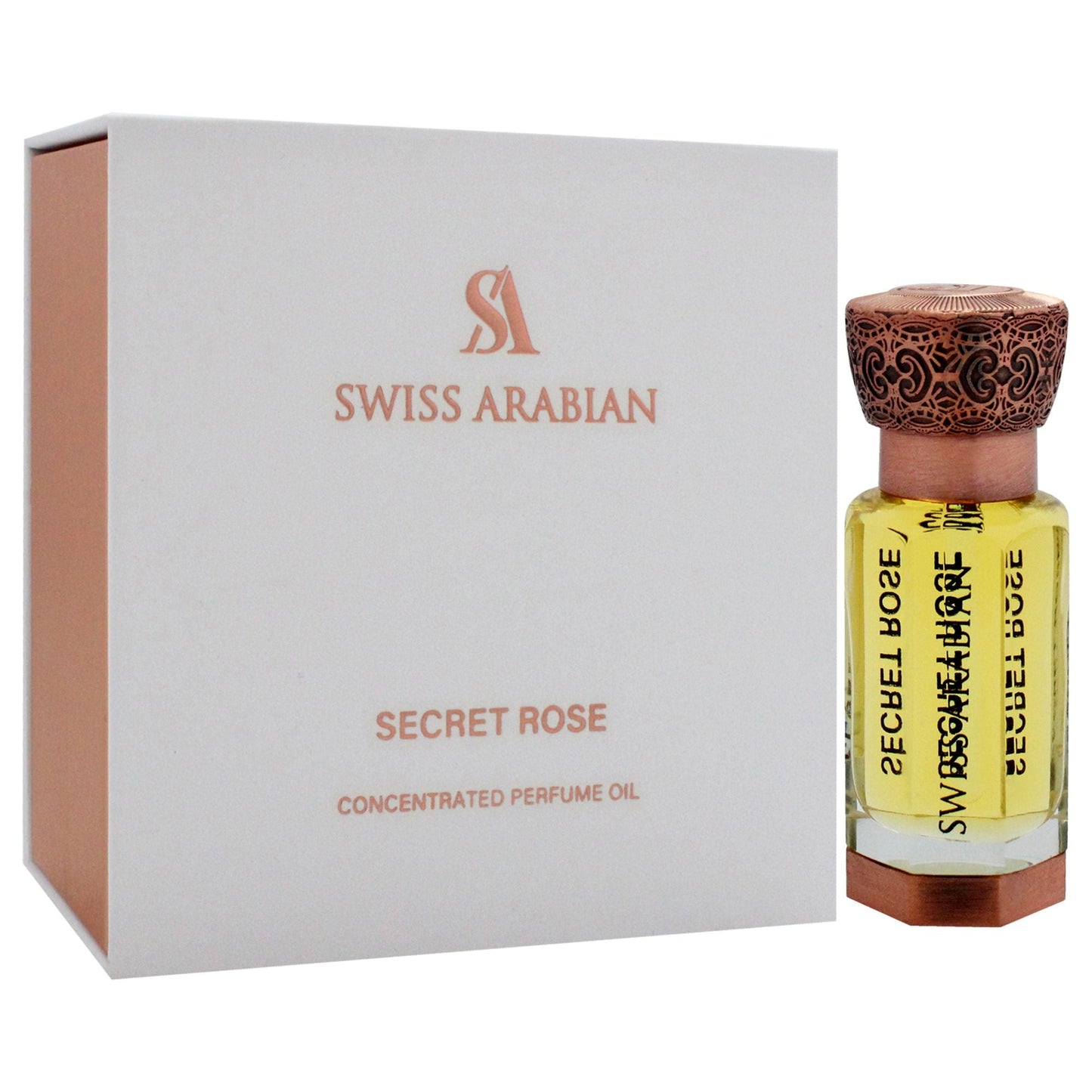 Secret Rose by Swiss Arabian for Unisex - 0.4 oz Parfum Oil - Renee Lane Company