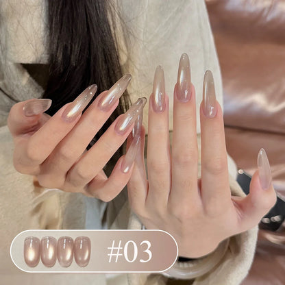 SHAKA 1-16pcs Flash Pure Lust Golden Light Heroine Cat Eye Gel Nail Polish Whitening Ice Transparent Autumn High-end Nail Art