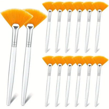 3/6/12 Pieces Facial Fan Mask Brushes Soft Mask Brush Applicator Esthetician Facial Mask Brushes For Women Girls Cosmetic Tools