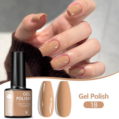 UR SUGAR 7ML Nail Gel Fresh Macaron 107 Colors All For Manicure Semi Permanent Soak Off LED UV Long-Lasting Nail Art Varnish