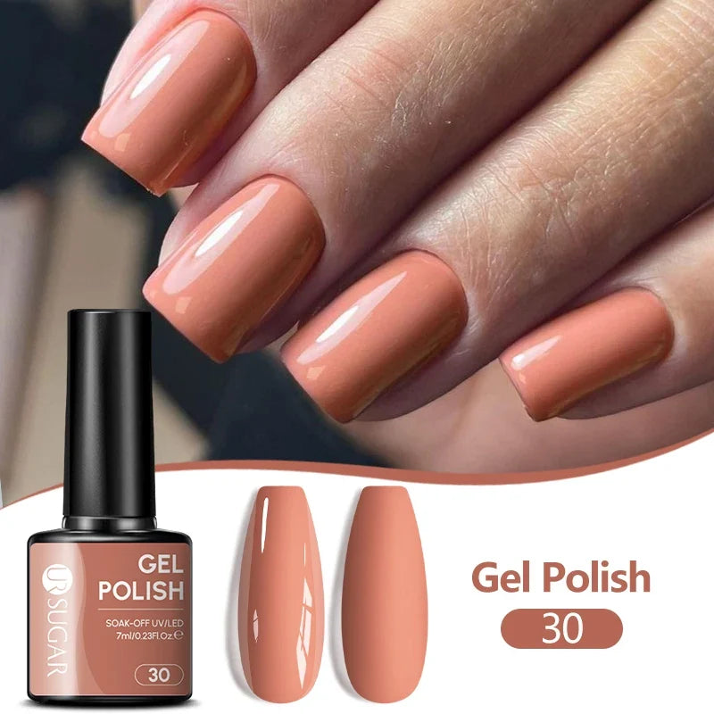UR SUGAR 7ML Nail Gel Fresh Macaron 107 Colors All For Manicure Semi Permanent Soak Off LED UV Long-Lasting Nail Art Varnish