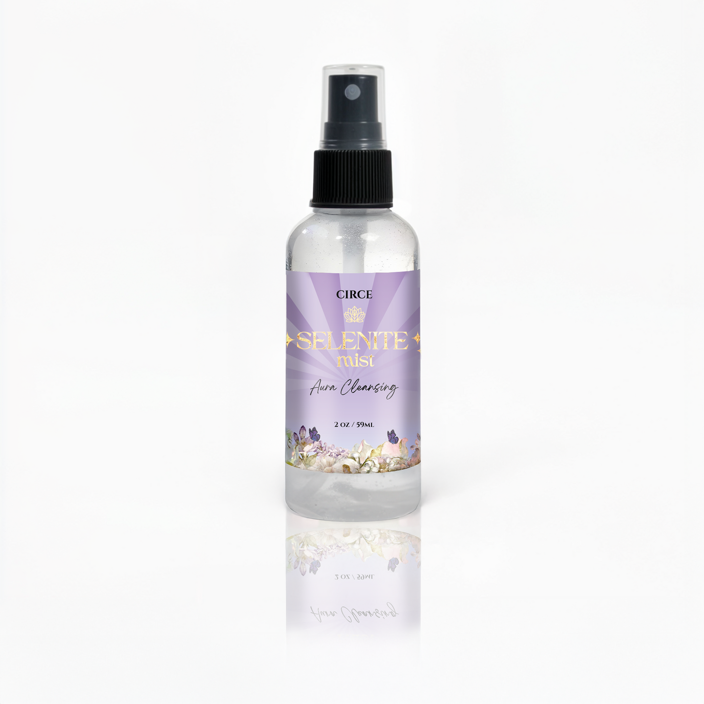 Selenite Aura Cleansing Mist – 2 oz Energy Clearing Spray | White Tea & Ginger - Renee Lane Company
