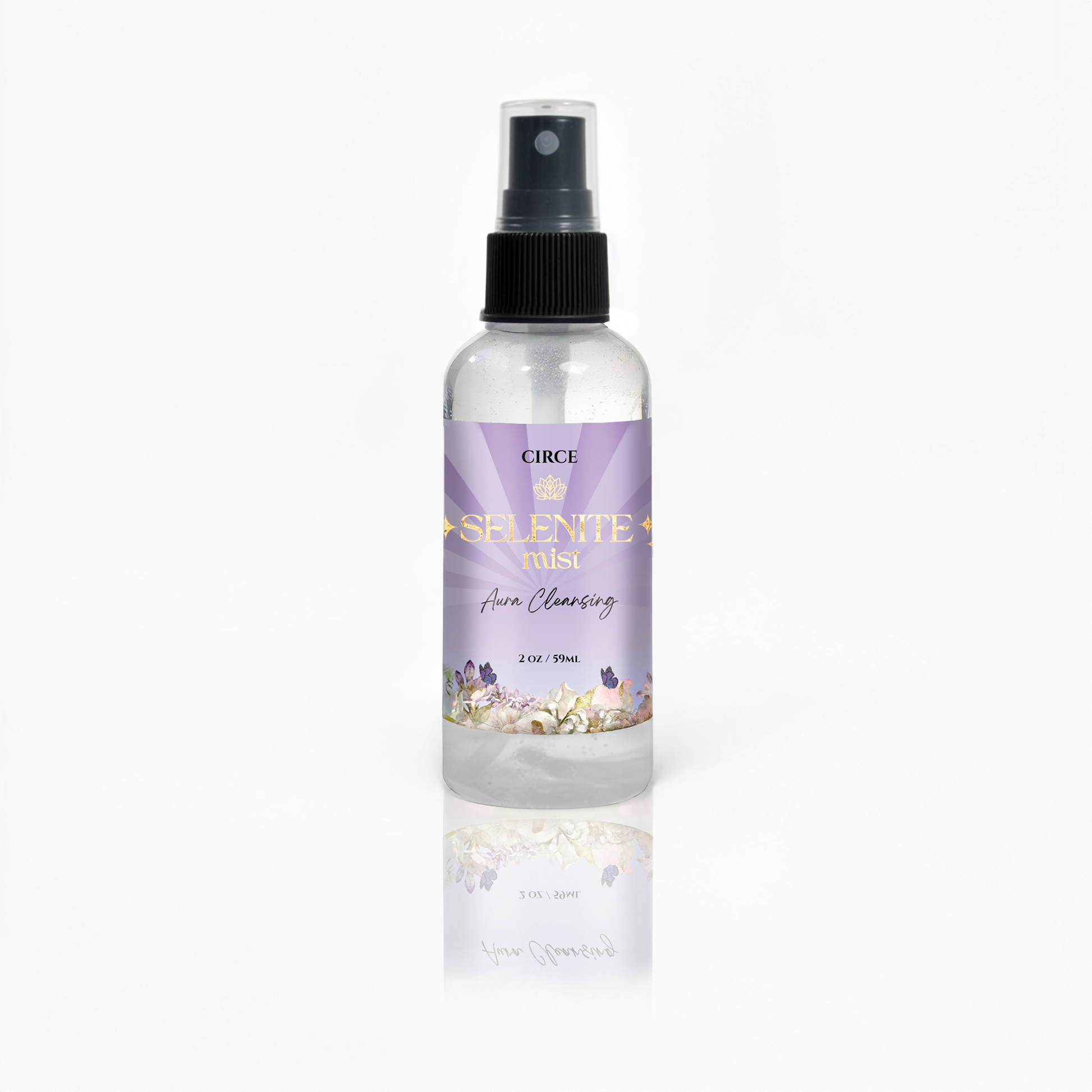 Selenite Aura Cleansing Mist – 2 oz Energy Clearing Spray | White Tea & Ginger - Renee Lane Company