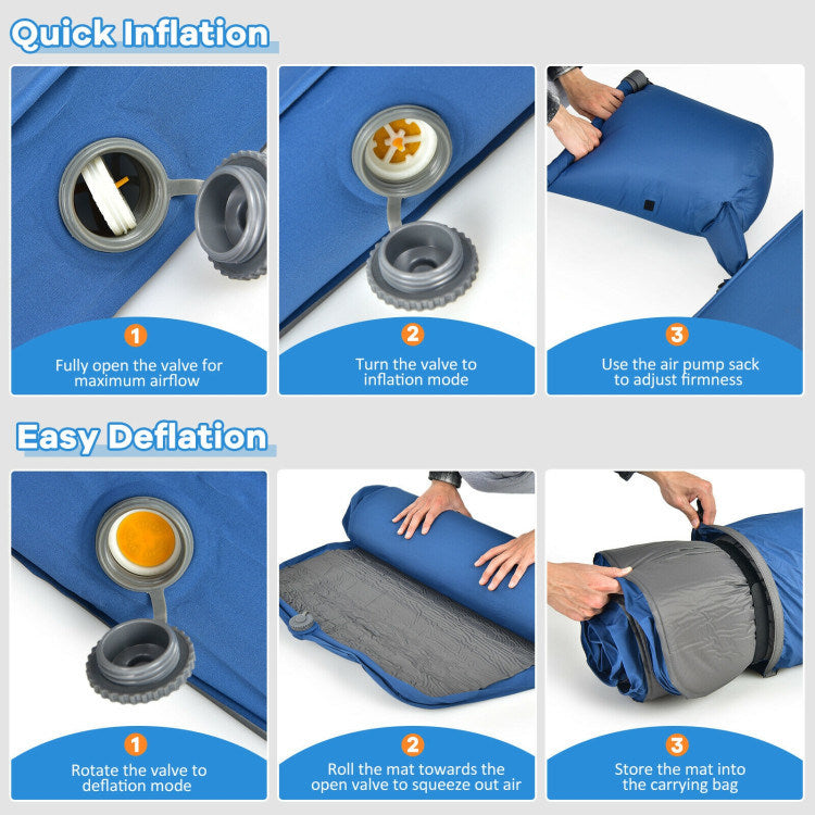 Self Inflating Folding Camping Sleeping Mattress with Carrying Bag - Renee Lane Company