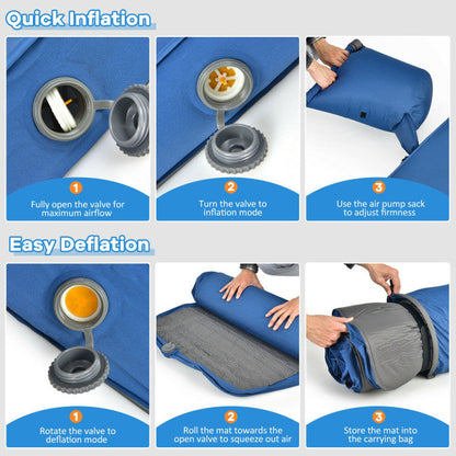 Self Inflating Folding Camping Sleeping Mattress with Carrying Bag - Renee Lane Company