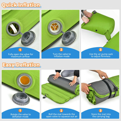 Self Inflating Folding Camping Sleeping Mattress with Carrying Bag - Renee Lane Company
