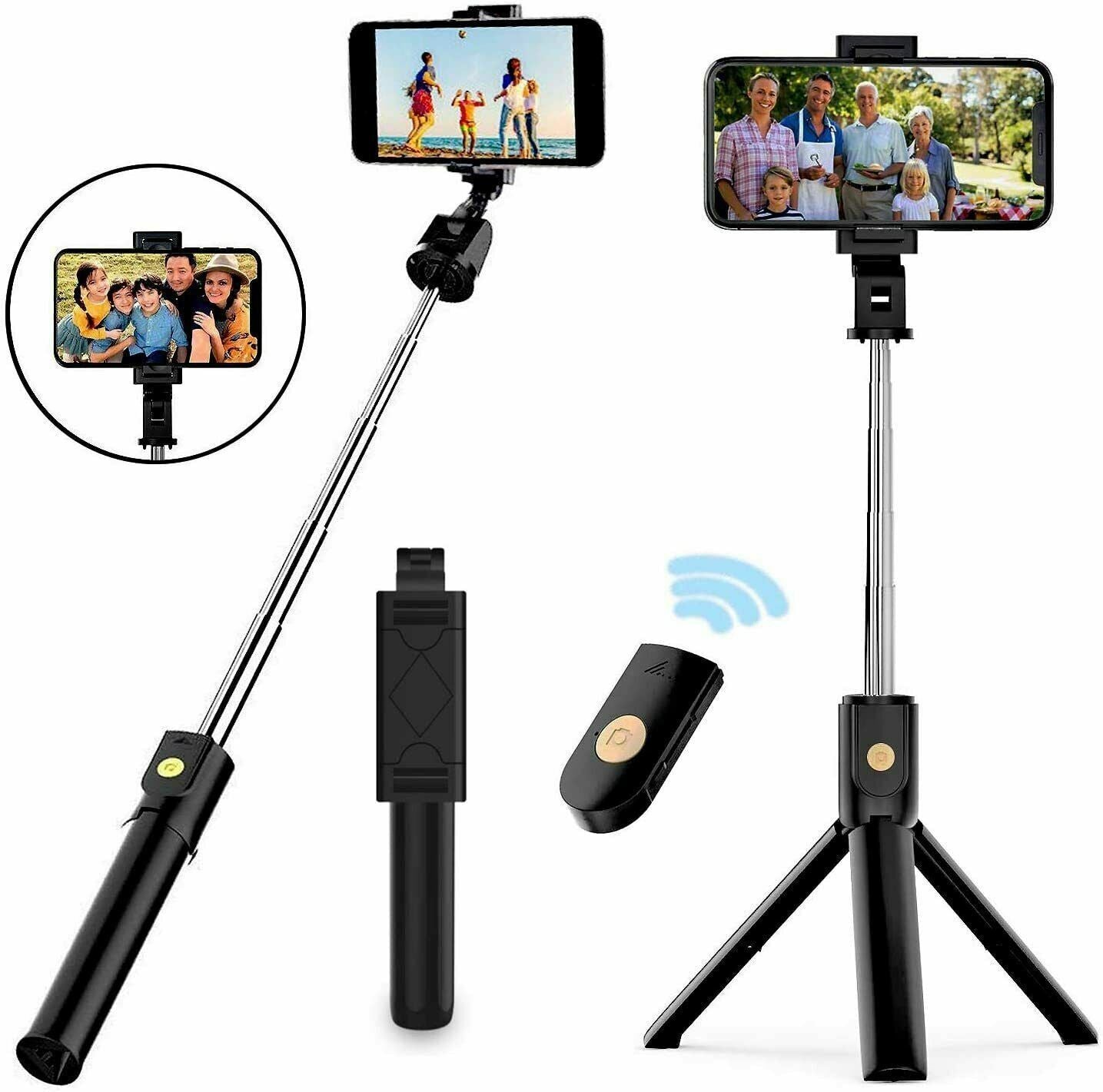 Selfie Stick Tripod Remote Desktop Stand Cell Phone Holder For iPhone Samsung US - Renee Lane Company