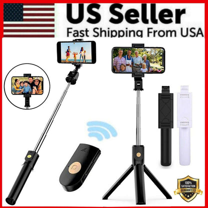 Selfie Stick Tripod Remote Desktop Stand Cell Phone Holder For iPhone Samsung US - Renee Lane Company