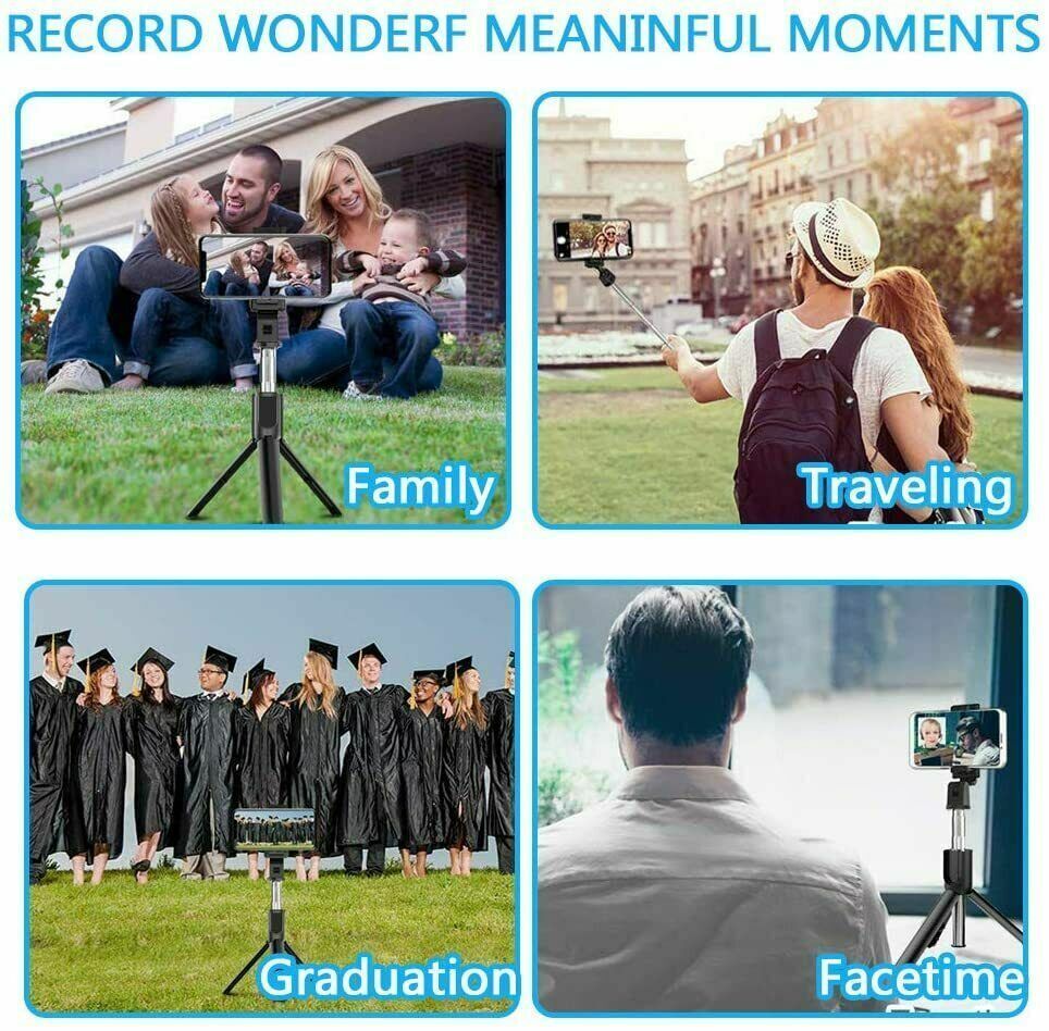 Selfie Stick Tripod Remote Desktop Stand Cell Phone Holder For iPhone Samsung US - Renee Lane Company
