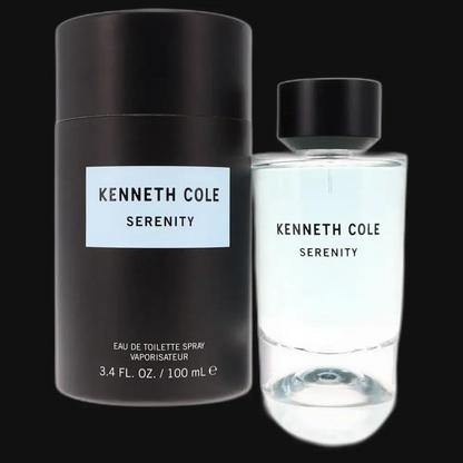 Kenneth Cole Serenity unisex eau de toilette spray bottles, black and clear