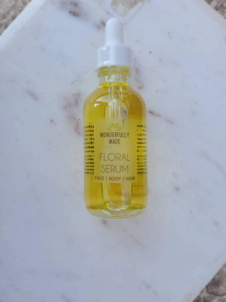 Serum | Floral Serum | Organic | Anti-aging Oil | Hair | Face | Body | Moisturizer | Bath Oil | Rosehip Seed | Dry Skin | reduce wrinkles - Renee Lane Company