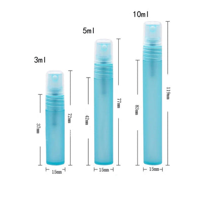 5Pcs Frosted Plastic Perfume Bottles Fine Mist Spray Bottle with Atomizer Pumps for Perfume Essential Oil Other Beauty Product