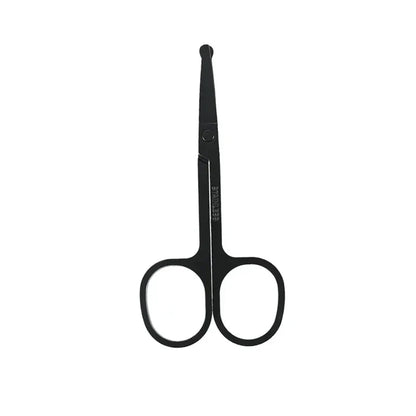 Unisex Stainless Steel Black Round Head Safe Nose Hair Scissors (Do Not Hurt Nose)