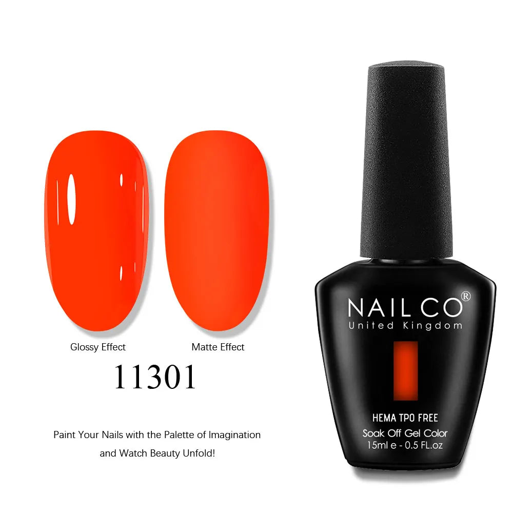NAILCO 15ml Nails Art Gel Lack Polish Summer Hybrid Nail Varnish Manicure UV Top Coat Base HEMA TPO FREE Esmalte Nail Gel Polish