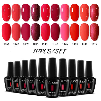NAILCO 15ml Nails Art Gel Lack Polish Summer Hybrid Nail Varnish Manicure UV Top Coat Base HEMA TPO FREE Esmalte Nail Gel Polish