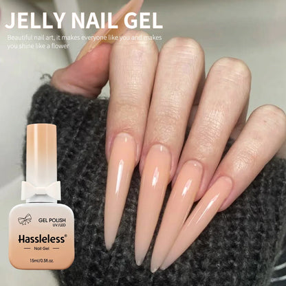 Single-use 15ml gel nail polish, convenient for home or salon manicures, easy to remove.