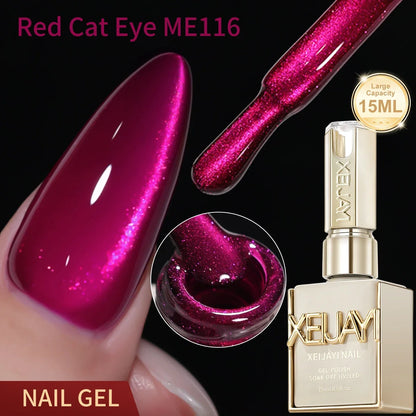 XEIJAYI 1pc 15ML Blue cat eye Nail Gel polish Semi Permanent Nail Art Soaking UV LED Nail Salon DIY Nail Salon Gel