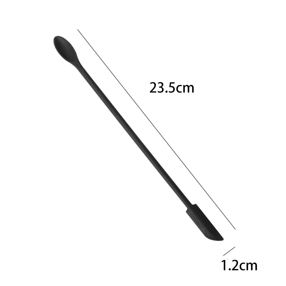 1Pc Silicone Double-End Cosmetic Spoons Odorless Mini Jar Scraper Set for Candle Making, Makeup & Beauty Product Residue Removal