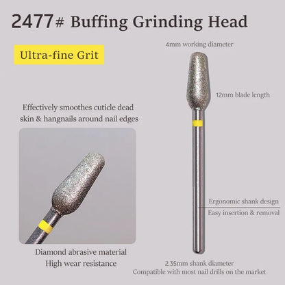 Electric Diamond Nail Drill Bit Sand Nail Files Cuticle Polishing Manicure Tool for Professional Nail Cleaning And Polishing