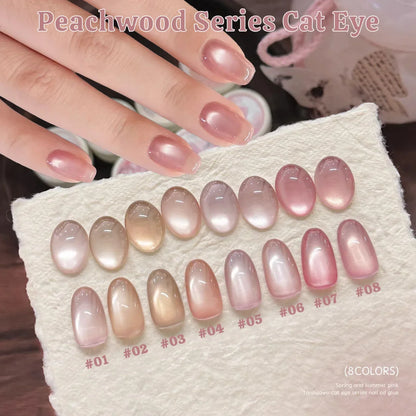 1-12pcs WS Hot Style Non-gray Universal White Cat Eye Gel Nail Polish Super Flash White Glass Bead Nail Art Nail Suppies