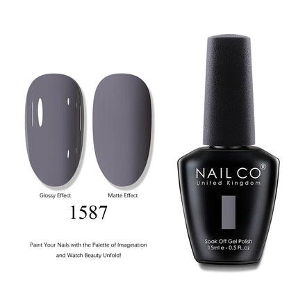 NAILCO 15ml Brown Nails Art Red Color Gel Nail Polish Semi-permanent UV Gel Polish Coffee Manicure Chocolate Hybrid Nail Varnish