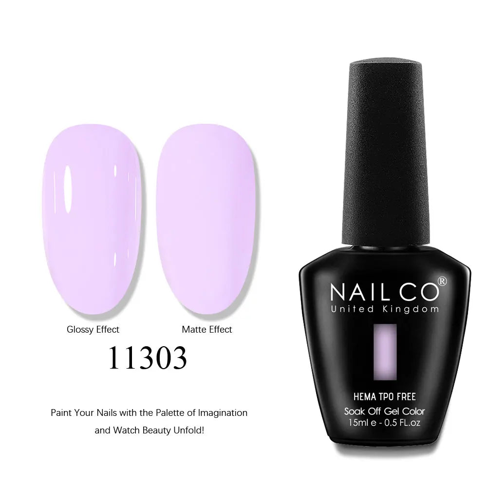 NAILCO 15ml Nails Art Gel Lack Polish Summer Hybrid Nail Varnish Manicure UV Top Coat Base HEMA TPO FREE Esmalte Nail Gel Polish