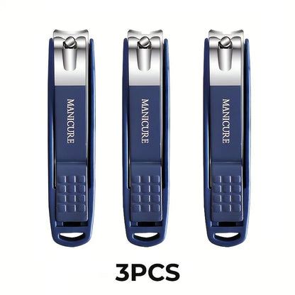Stainless Steel Nail Clippers Manicure Tools Large Opening Nail Trimmer Anti Splash Design Sharp Edge Christmas Gift