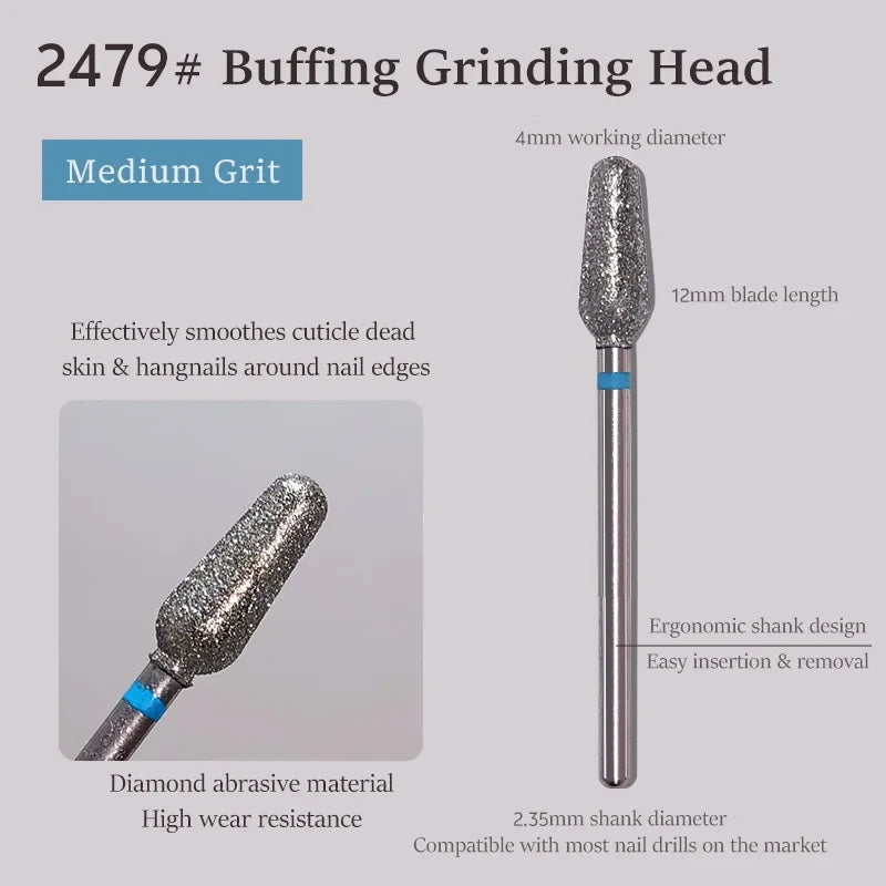 Electric Diamond Nail Drill Bit Sand Nail Files Cuticle Polishing Manicure Tool for Professional Nail Cleaning And Polishing