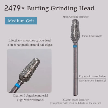 Electric Diamond Nail Drill Bit Sand Nail Files Cuticle Polishing Manicure Tool for Professional Nail Cleaning And Polishing