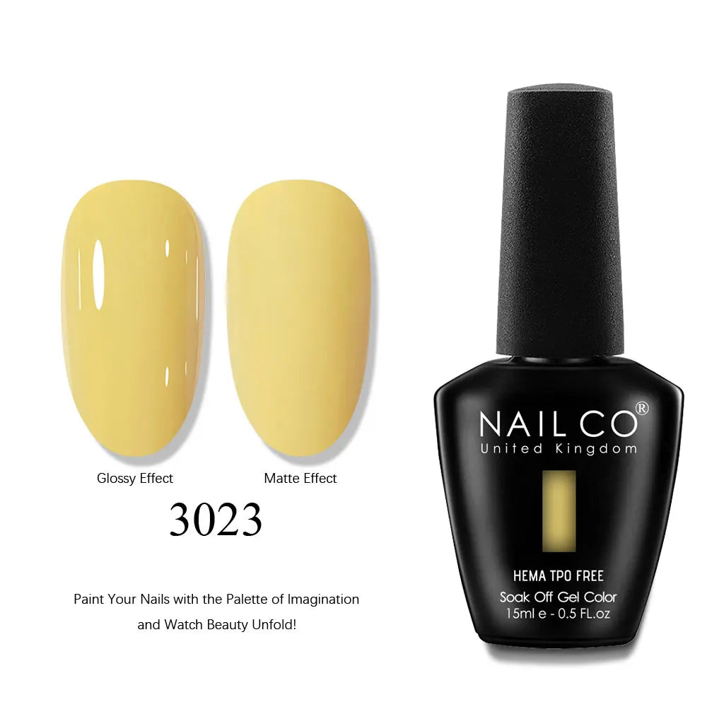 NAILCO 15ml Nails Art Gel Lack Polish Summer Hybrid Nail Varnish Manicure UV Top Coat Base HEMA TPO FREE Esmalte Nail Gel Polish
