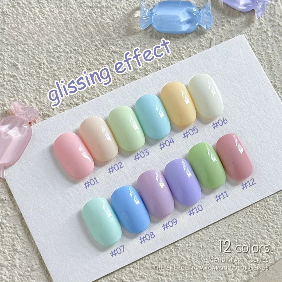 MIANEL 12ML Blue Nails Candy Party Nude Gel Nail Polish 2026 New Mint Green Dopamine Macaron Color Nail Polish Nail Art 1-12pcs