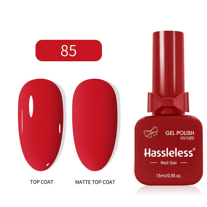 Single-use 15ml gel nail polish, convenient for home or salon manicures, easy to remove.