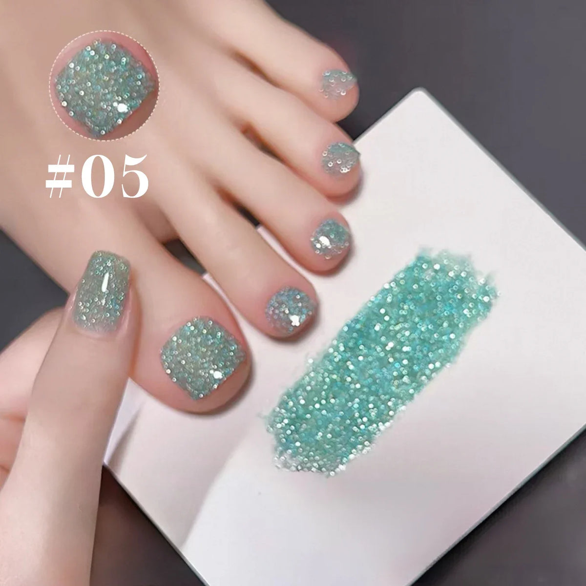 SHAKA 1-8pcs Popular Versatile Whitening Pink Green Blue Bling Gel Super Glitter Water Light Broken Diamond Gel Nail Polish