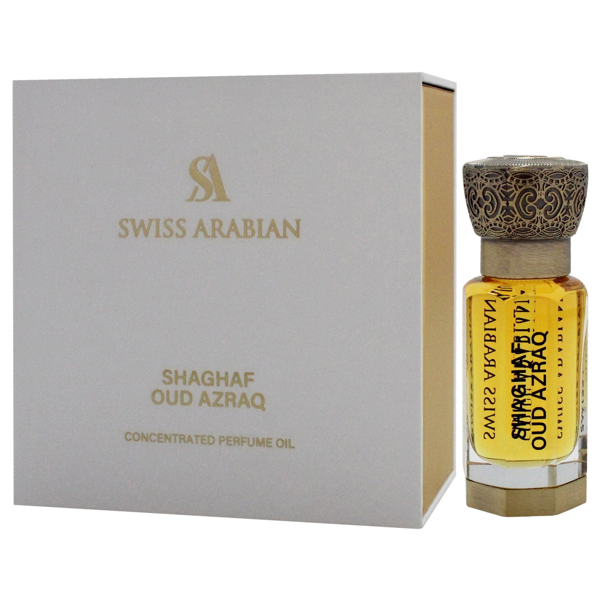 Shaghaf Oud Azraq by Swiss Arabian for Unisex - 0.4 oz Parfum Oil - Renee Lane Company