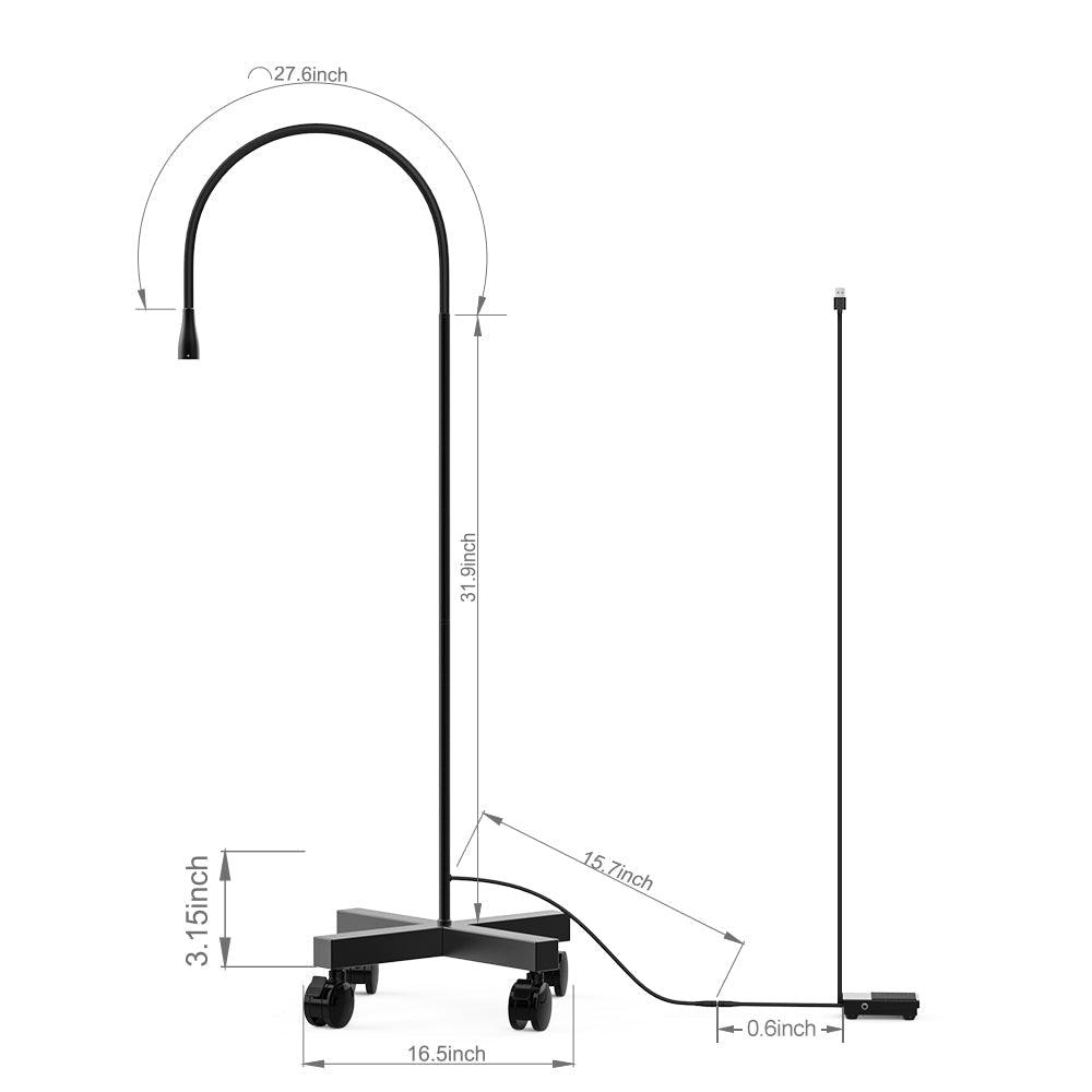 Shape Tactics 10W Adjustable UV LED Gooseneck Lamp - Renee Lane Company