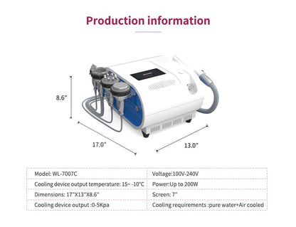 Shape Tactics 5-in-1 Cryolipolysis Vacuum RF Cooling System - Renee Lane Company